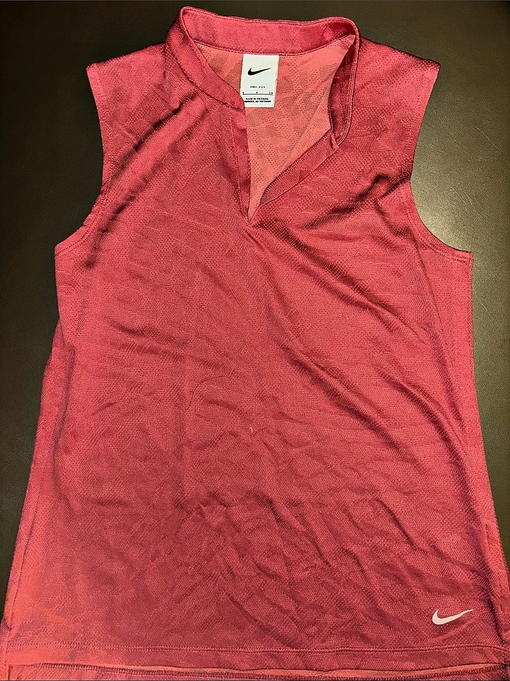 Nike Dri-FIT Victory Sleeveless Polo Pink Small